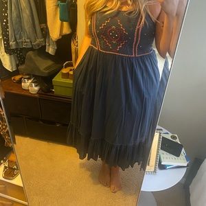 Like NEW Gorgeous Hand-beaded maxi dress-lined w pockets!! Velvet by G&S